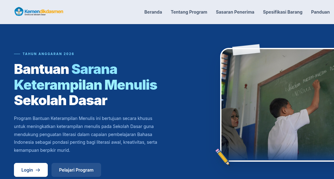 SiMenulis 2026 Permudah Pengelolaan Bantuan Sekolah, dari Perencanaan hingga Pelaporan
